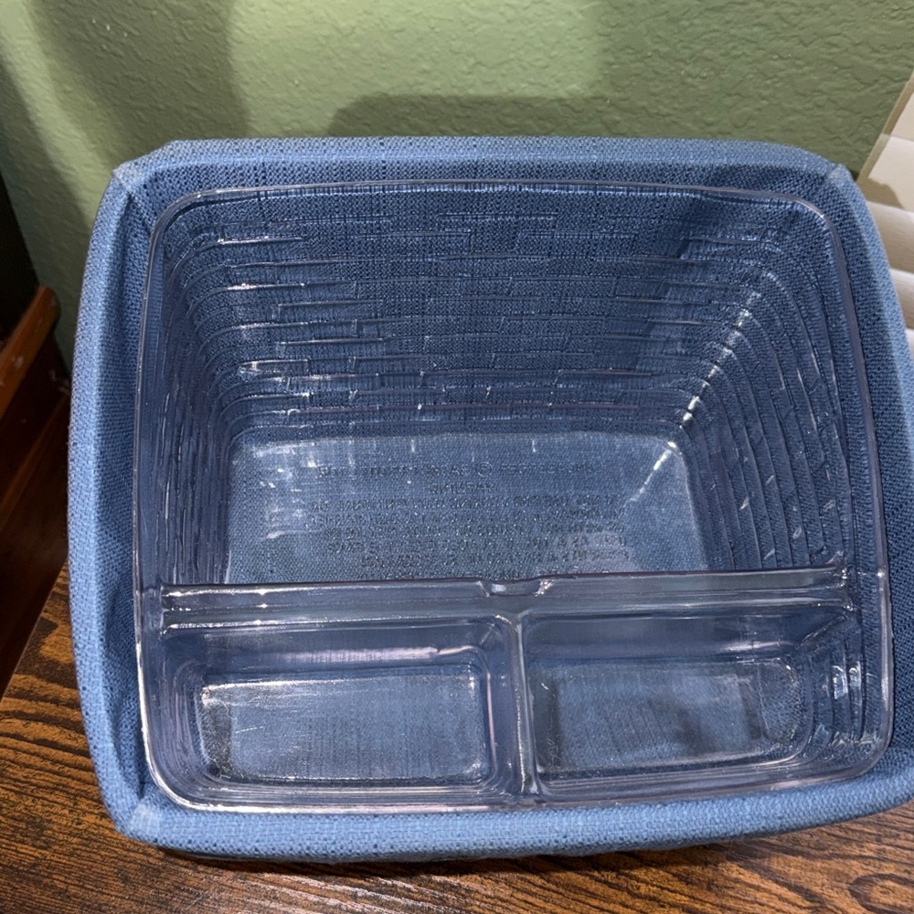 Vintage Longaberger Recipe Basket with Recipe Cards Lid Clear Liner - Picture 3 of 10